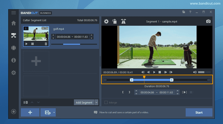 Select a video segment