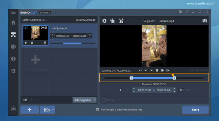 Select a video segment