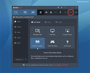 Bandicam - Start Webcam Recorder Start Webcam Recorder