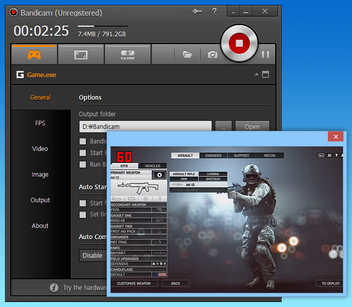 bandicam game recording software download screen recorder