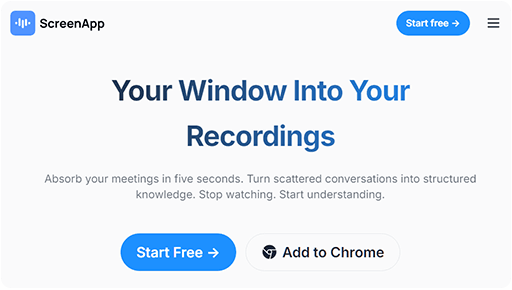ScreenApp online screen recorder