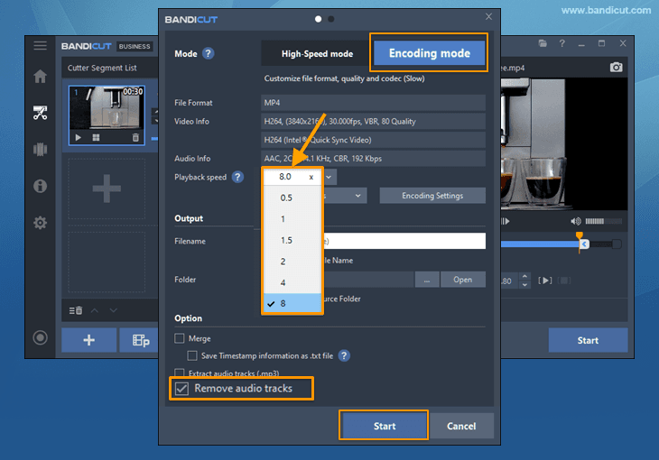change the video speed
