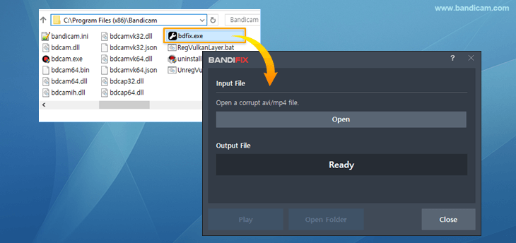 Bandifix - Free avi/mp4 recovery program