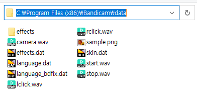 Bandicam sound files