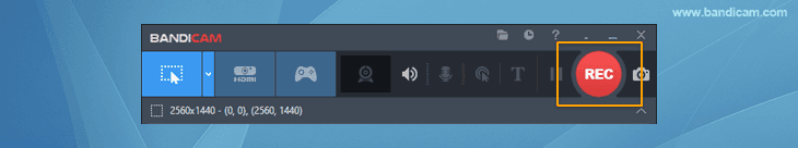 Bandicam, start/stop recording