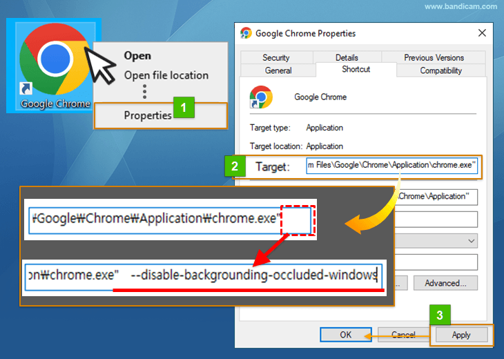Chrome, disable-backgrounding-occluded-windows