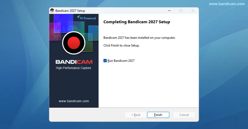 Complete Bandicam installation