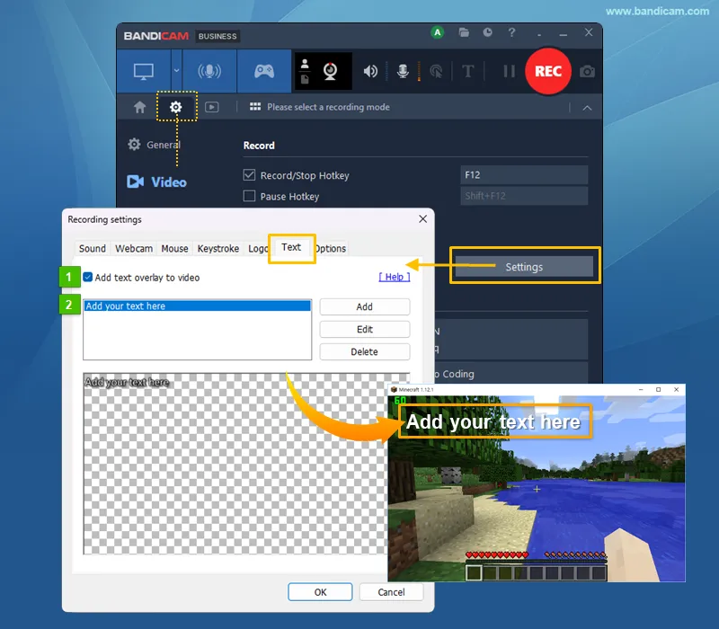 Text overlay