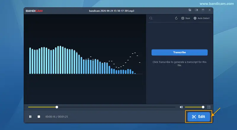 Bandicam edit audio