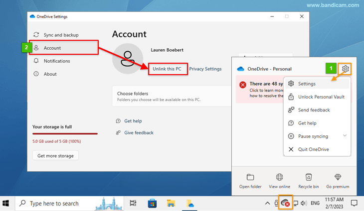 turn off OneDrive, Disable OneDrive