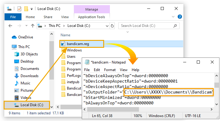 Edit Bandicam settings