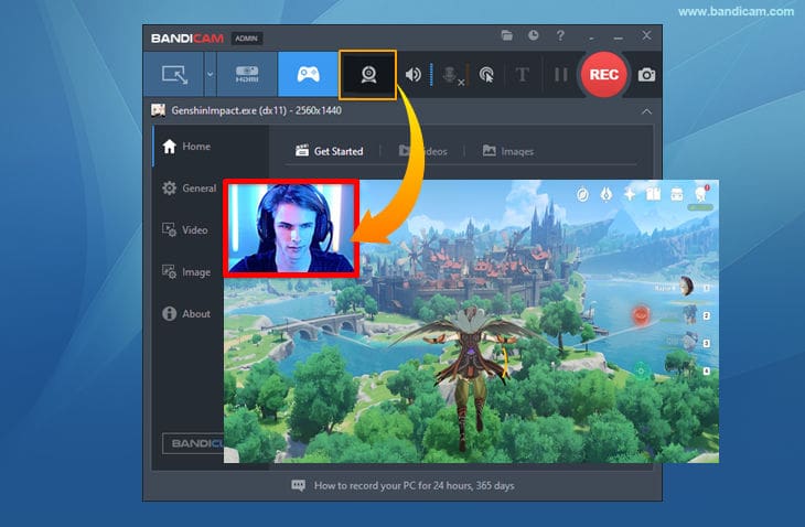 record Genshin Impact with face