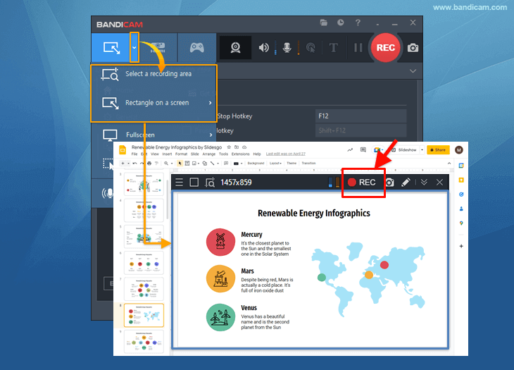 screen record presentation google slides