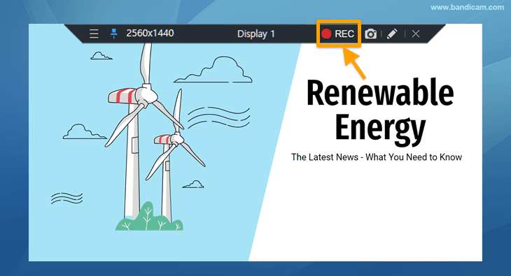 Bandicam, record powerpoint