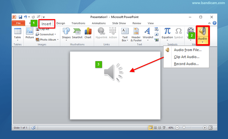 record audio on PowerPoint, add audio to PowerPoint