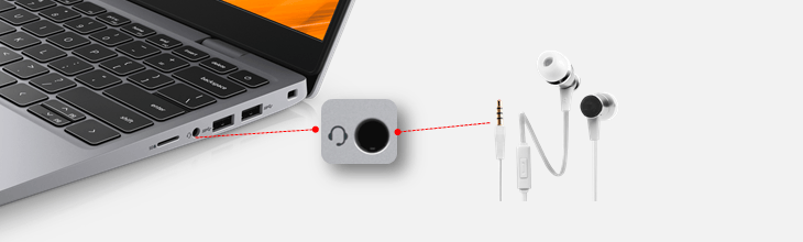 connect earphone with computer, earphones for PC, earphones laptop