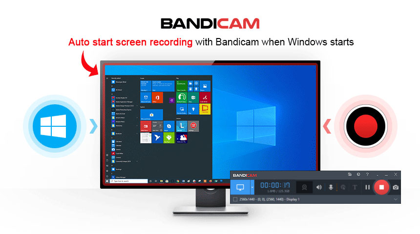 Auto start recording, How to auto start screen recording when Windows starts