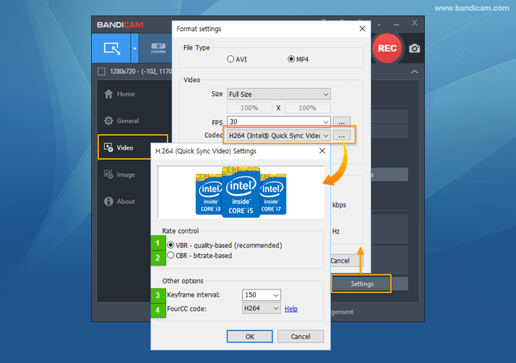 bandicam video audio sync