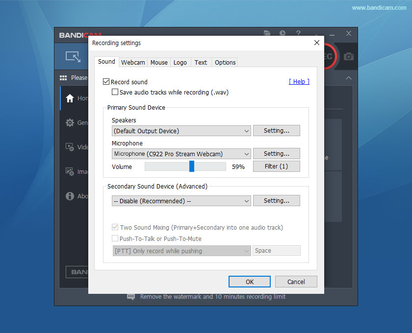 how to record audio on bandicam free