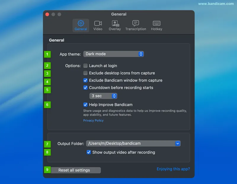 General Settings