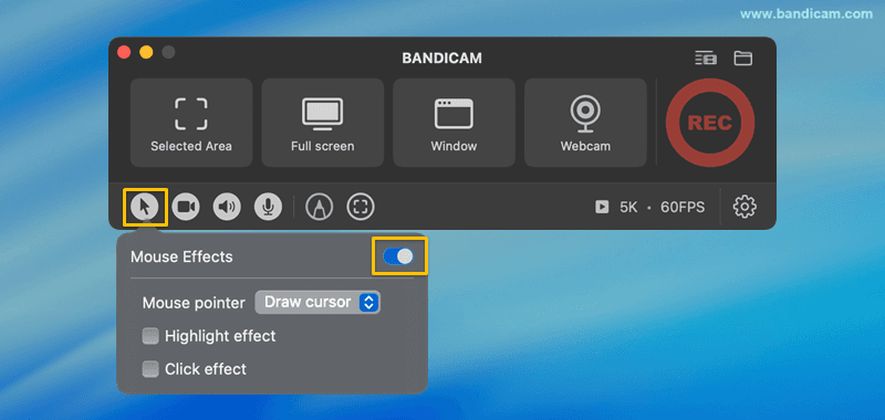 enable mouse cursor effects