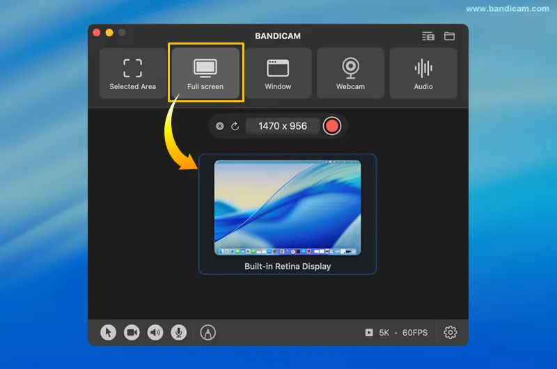 choose full screen