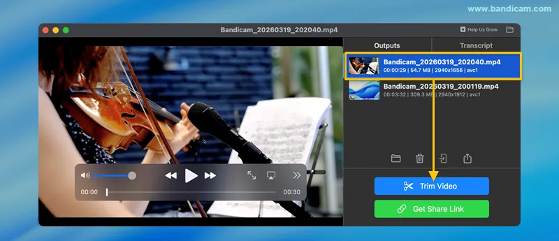 trim video on mac