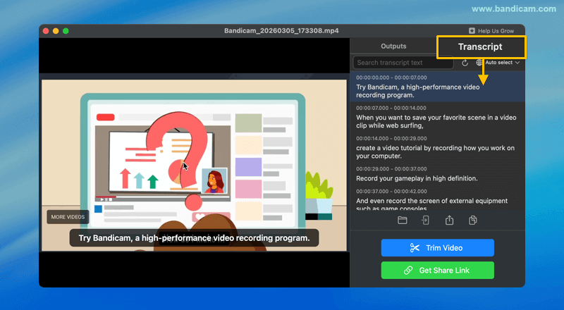 convert video to text