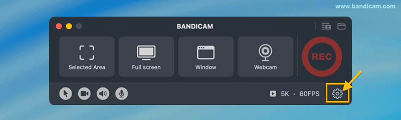 Bandicam-inställningar