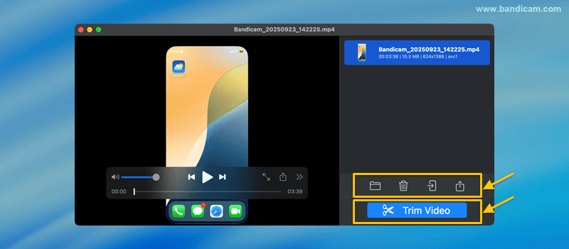 inspelad iPhone-skärm