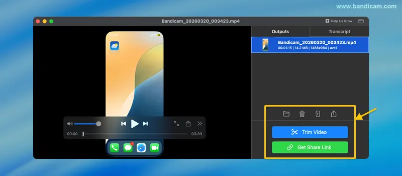 layar iPhone yang direkam