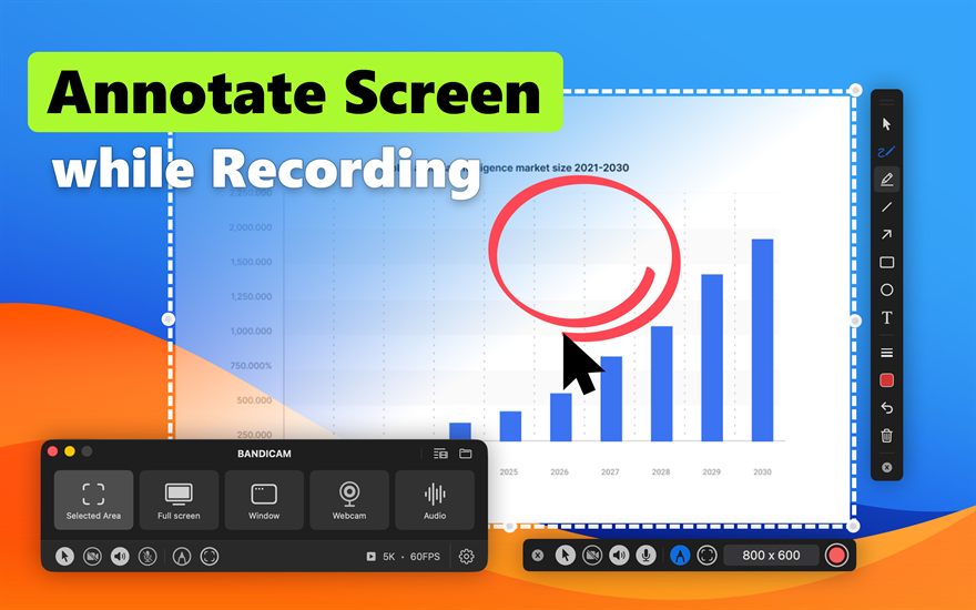 Bandicam for macOS - Annotate Screen while Recording