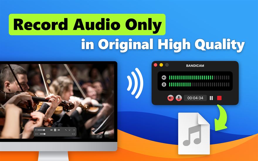 Bandicam for macOS - Record Audio Only in Original High Quality