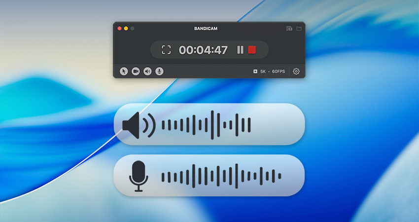 Bandicam — запис внутрішнього звуку та голосу