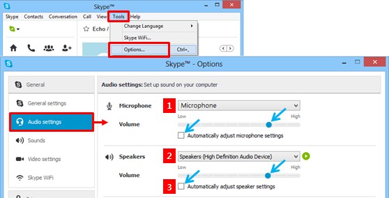 skype for business mac defaults sound