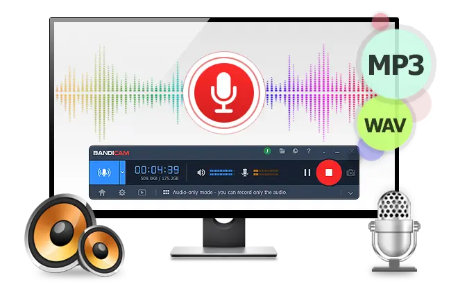 Bandicam audio recorder for PC sound and voice