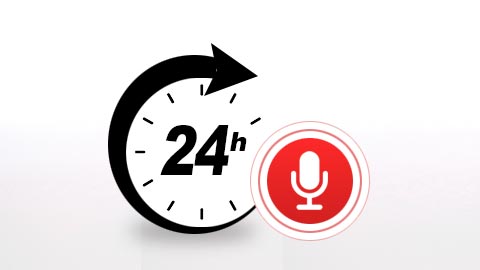 24-hour audio recording