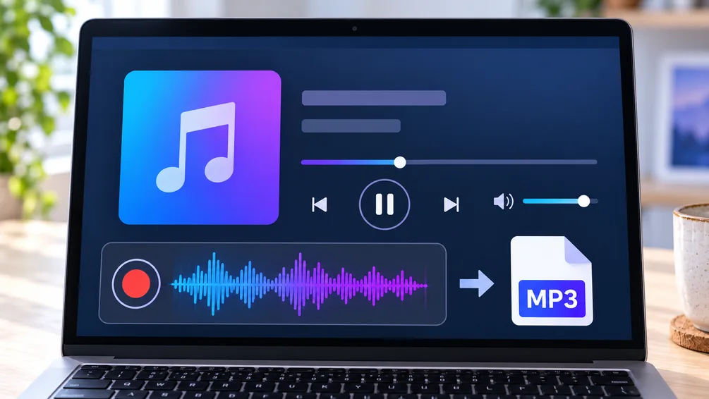 Recording laptop music playback as an MP3 file