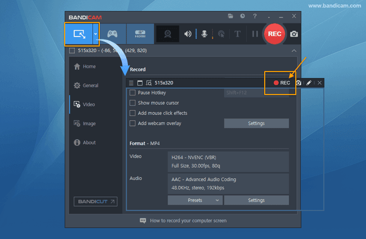 bandicam screen recorder windows