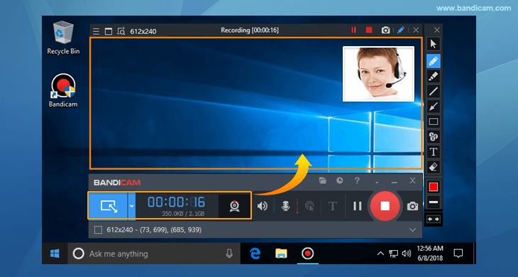 bandicam screen recorder windows 10